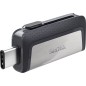 SanDisk Ultra Dual 256GB USB 3.1 / USB-C USB stick Grå Sølv